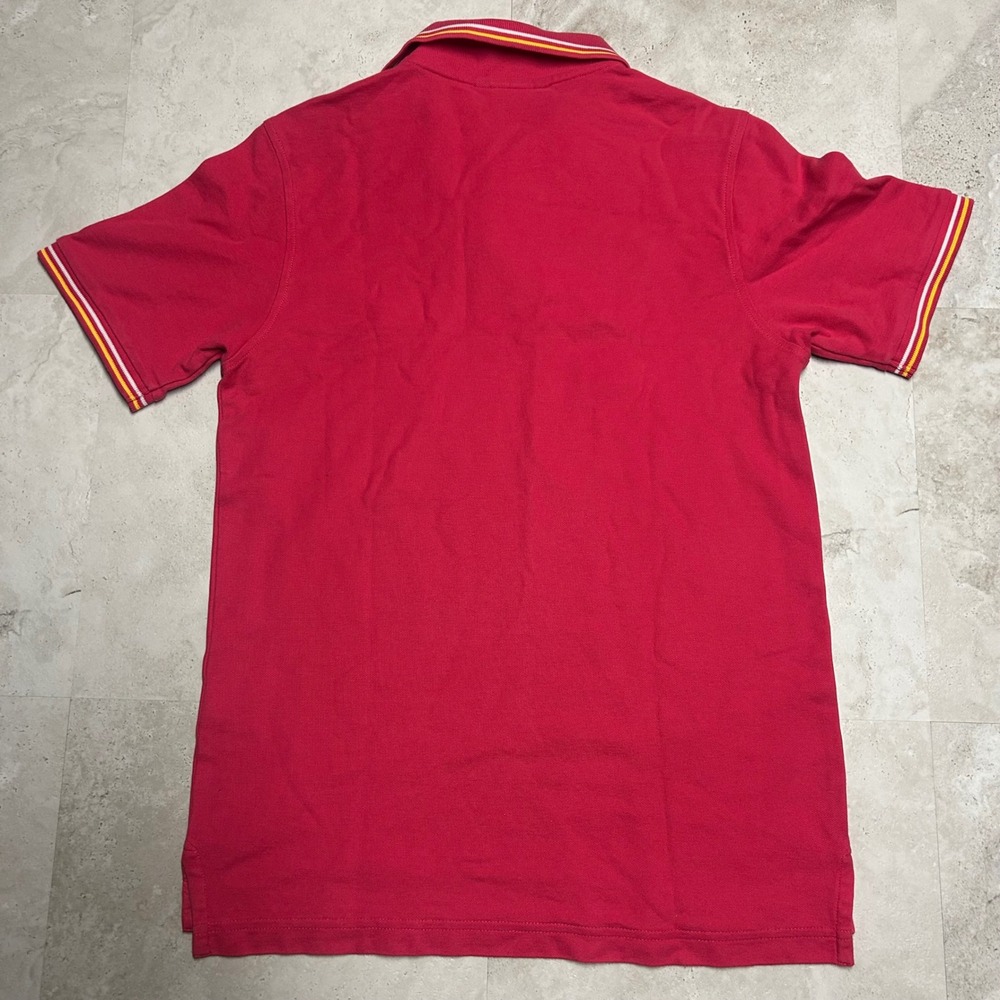 Psycho Bunny Polo Red Mens Size 3 Short Sleeve Pique Cotton Embroidered Logo - Picture 2 of 6